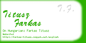 titusz farkas business card